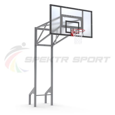 Купить Стойка баскетбольная уличная усиленная со щитом из оргстекла, кольцом и сеткой SP D 413 в Инте 