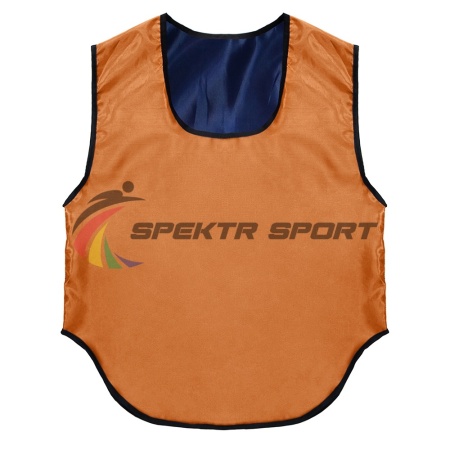 Купить Манишка футбольная двусторонняя Spektr Sport оранжево-синяя, р. 36-40 в Инте 