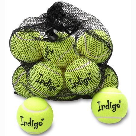 Купить Мяч для большого тенниса Indigo (12 шт в сетке) начальный уровень в Инте 