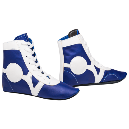 Купить Обувь для самбо SM-0102, кожа, синий Rusco в Инте 